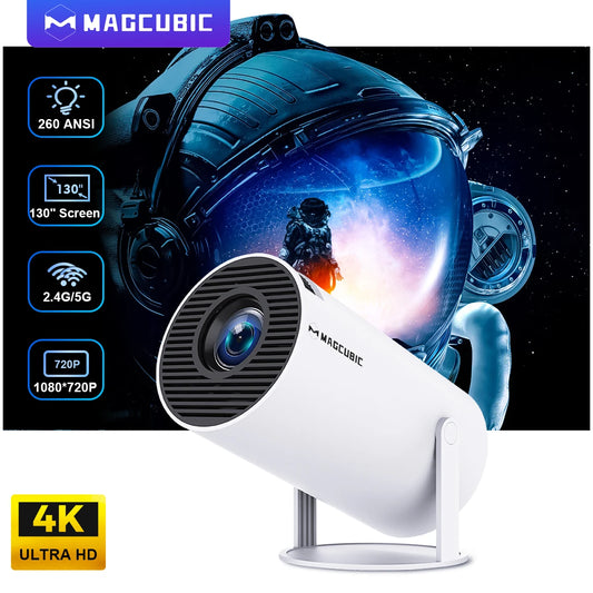 Proyector Magcubic HY300 PRO 4K Android 11 Dual Wifi6 260ANSI Allwinner H713 BT5.0 1080P 1280*720P Proyector de cine en casa para exteriores